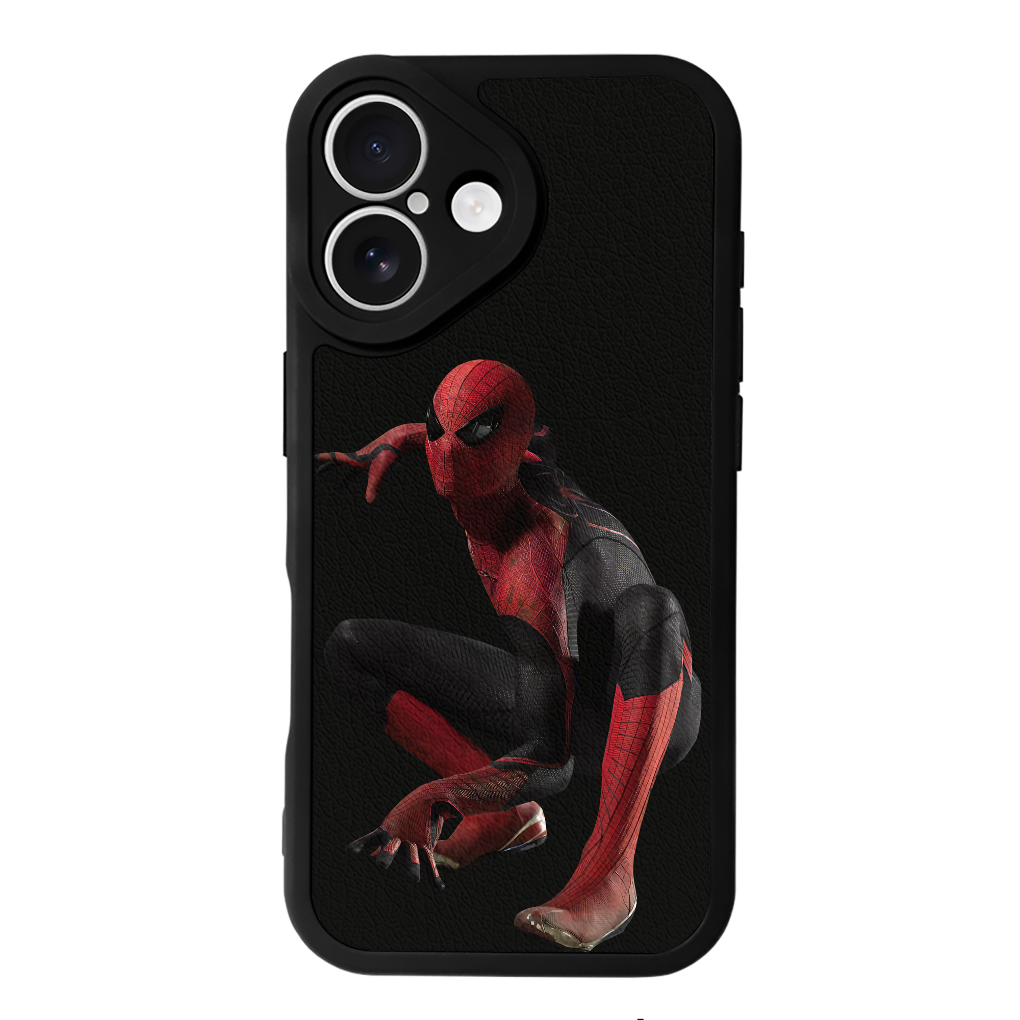 Spider Man スパイダーマン 【iPhone 16シリーズ対応】シリコンスマホケース（レザー調） 材質：シリコン